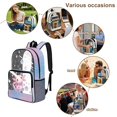 thumbnail image 5 of SEANATIVE Clear Backpacks for Boys Girls Large Capacity Kids Stylish Transparent Bookbag Clear Bags Teens PVC School Backpack School Supplies, Cute Axolotl Bubble Pattern Violet, 5 of 7