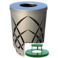 thumbnail image 4 of Witt Industries SAW40P-RC-BK Covington Sawgrass 40 Gallon Steel Receptacle With Rain Cap - Black, 4 of 4