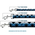 thumbnail image 3 of Buckle-Down Pet Leash, Dog Leash, Plaid X Gradient Black White Blue, 6 Feet Long 1.0 Inch Wide, 3 of 6