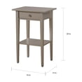 thumbnail image 2 of HomeStock Modern Muse Nightstand for Bedside Storage, Modern Bedroom Storage Nighstand with 4 Sturdy Legs and 1 Drawer, Functional Storage Nightstand, Floor Mounted-Color:Silver Champagne, 2 of 3