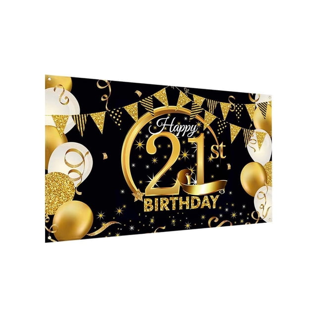 Bearachild Feliz cumpleaños telón de fondo banner fotografía fondo feliz cumpleaños banner Kits de decoración para fiestas 21 años