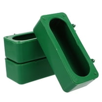 WORGEOUS  3 Pcs Bird Trough Water Dispenser Feeder Tub Food Bowl Green