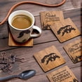 thumbnail image 3 of Inkdotpot Set of 6 Drink Coasters Easy Clean 4-inch SquareCoastersCork Base-Reusable- Mountain Quotes, 3 of 8