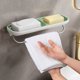 thumbnail image 2 of Xihbxyly Jabonera de Doble Compartimento, Soporte de Baño Abs, Fácil Instalación, Diseño Higiénico, Elegante Organizador Gris/Verde, Ideal para Baño y Cocina, Una Alternativa Económica., 2 of 7