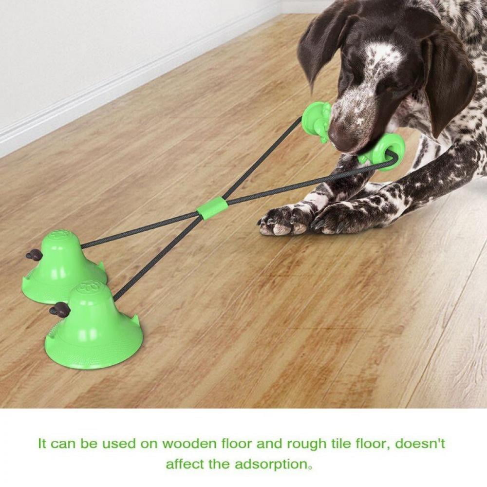 dog tug toy that suctions to floor