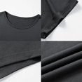 thumbnail image 3 of Camiseta para mujer con cuello redondo y manga corta simple para el trabajo y caminar en la playa S, 3 of 4