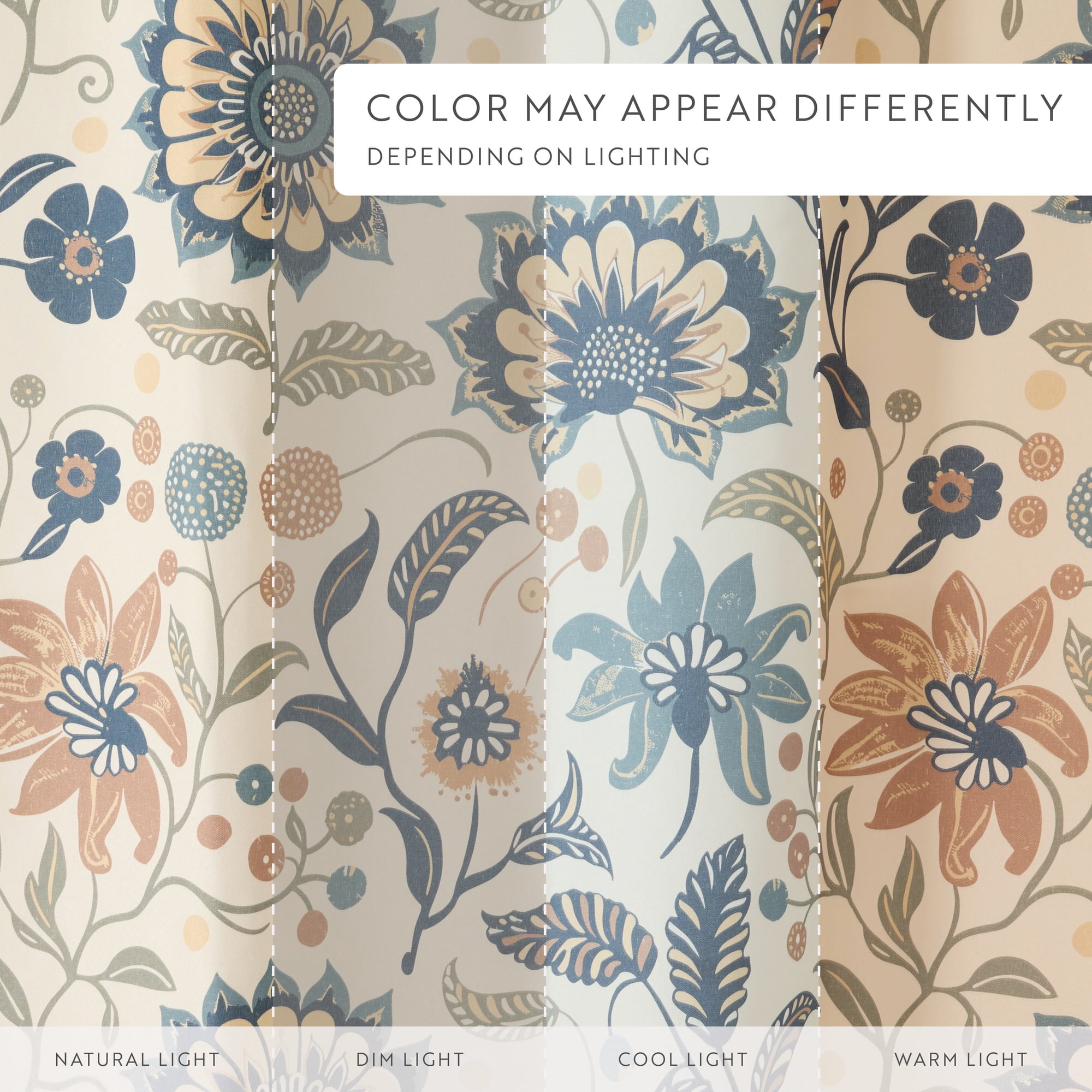 Shower Curtain in Floral Patterns