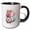 Black/White, variant on 3drose, Decorative Letter B. Floral Monogram, Decorated with Rose Flowers, 11oz Two-tone Red Mug