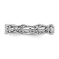 thumbnail image 5 of 925 Sterling Silver Patterned Polished Fleur De Lis Stackable Ring Size 8 - Stackable Ring for Women, 5 of 8