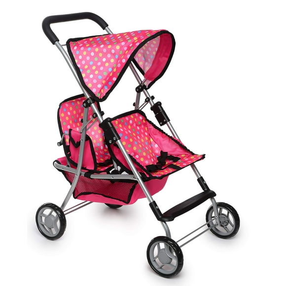 Cochecito Toy Doll, flash n color, doble, plegable, con lunares
