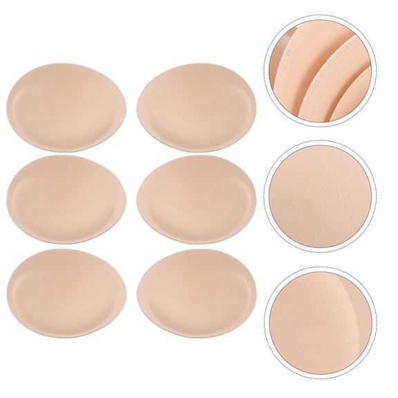 DECORNIJIA Adhesive Bras Shaper Bra Pad Inserts Milk Silk Knitted Fabric 3 Pairs