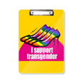 thumbnail image 1 of I Support Bisexuals LGBT Rainbow Clipboard Folder Writing Pad Backing Plate A4, 1 of 4