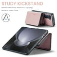 thumbnail image 4 of for Samsung Galaxy Z Fold 5 Wallet Case, Minimalist Luxury PU Leather Magnetic Detachable Credit Card Holder, 2 in 1 Zipper ID Cash Slot, Magnetic Closure Kickstand Folio Flip Slim Cover,Pink, 4 of 8