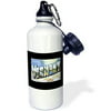 3dRose Greetings from Vermont Winter Scenic Postcard Reproduction, Sports Water Bottle, 21oz