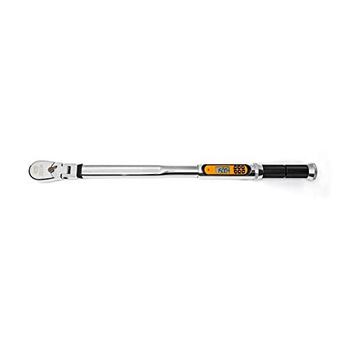 Gearwrench 85194 1/4" Drive 120XP Flex Head Electronic Torque Wrench With Angle, 2-20 FT-LB, 15.45" Long, Includes Molded Case