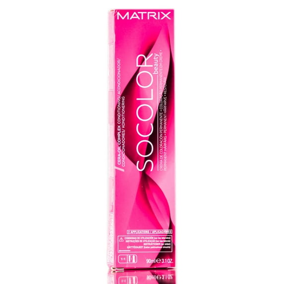 Matrix SoColor Beauty Permanent Cream Color - 6N - Natural Blonde - Pack of 3 with Sleek Comb