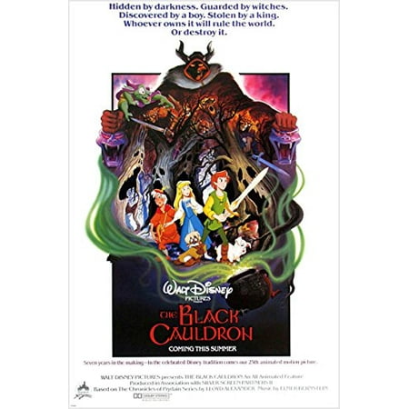 Fantasy Movie Poster 1985 The Black Cauldron Classic Movie Poster Walt Disney Dark Fantasy 24X36 (Reproduction, Not An Original) ()