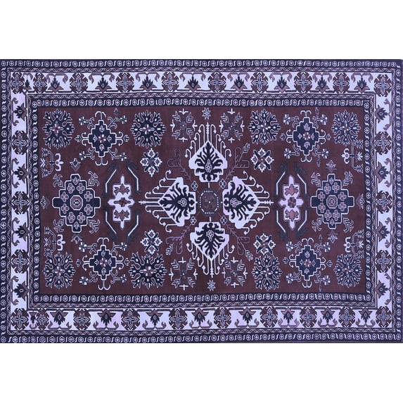 Ahgly Company Indoor Rectangle Persian Blue Traditional Area Rugs, 8' x 12'