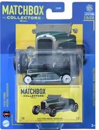 Matchbox Collectors Series Die-Cast Cars Bundle, 1969 Audi 100 Coupe S, BMW M3, 1932 Ford Roadster, 3-Pack, Ages 3+ GBJ48-965Y