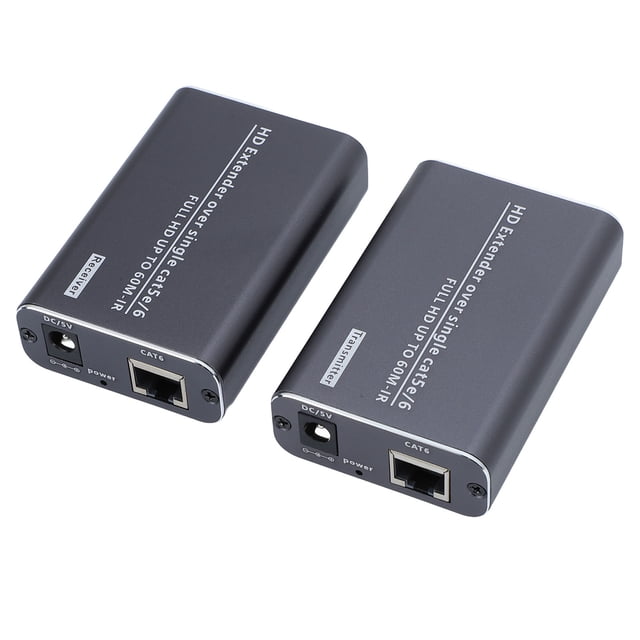 Extension d'Interface Multimédia IR HD, Longue Portée 60M, Protocole TCP IP, Transmission de Retour Infrarouge, Matériau en Alliage d'Aluminium, Support DTV HDTV, 1080P Couleur Complète, Installation Facile