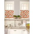 thumbnail image 5 of Thanksgiving Fall 2 Panel Kitchen Curtains for Small Windows, Farmhouse Autumn Orange Pumpkin Bathroom Tier Curtain, Short Window Treatment for Bedroom/Living Room 55"x24", 5 of 6