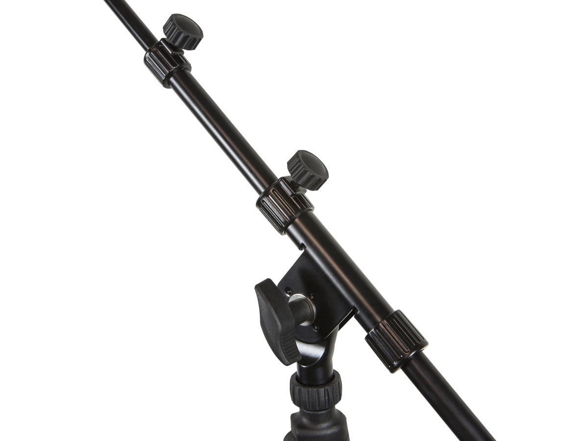 Monoprice - Stand for microphone - with hand-clutch and telescopic boom - black