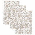 thumbnail image 2 of Khaki Flower Kitchen Towels Set of 3, Vintage Farmhouse Boho Leaf Spring Plant Absorbent Dish Towels for Kitchen, Microfiber Hand Towel, Quick Drying Tea Towel for Cleaning Decorative Dishcloths, 2 of 7
