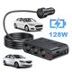 thumbnail image 1 of Encendedor Cigarrillos para Coche C28 A Tres Con Interruptor Cargador Coche Carga Rápida Qc3.0 Alta Potencia 3usb128W Con Vídeo, 1 of 9