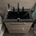 thumbnail image 3 of JONATHAN Y Ancillary 3-Hole 20 in. W x 18.25 in. D Classic Contemporary Rectangular Ceramic Single Sink Basin Vanity Top, Black Marble Effect, 3 of 8