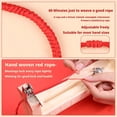 thumbnail image 4 of Lucky 2026 Horse Year Red String Bracelet - Adjustable Braided Rope Charm Hand Bangle for Men, Women, Teenagers, Good Fortune Gift, 4 of 8