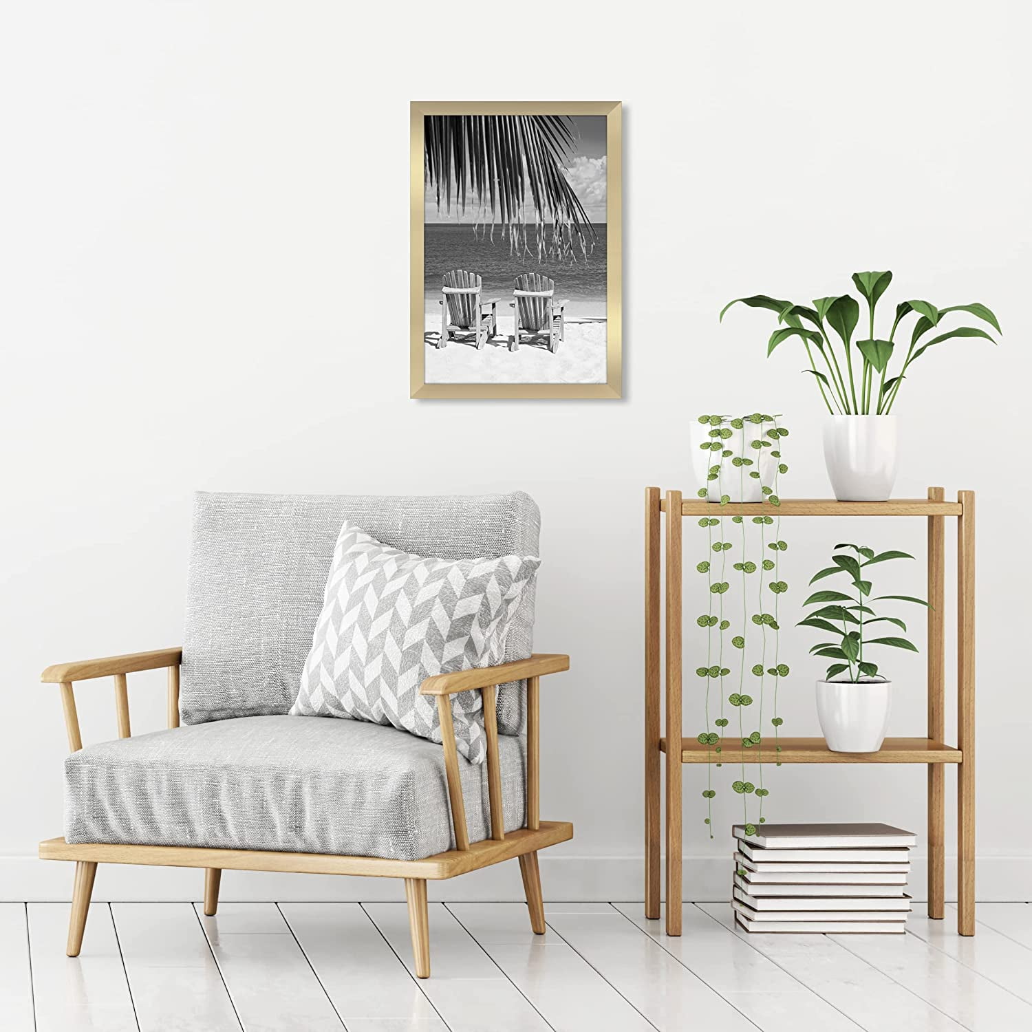 Americanflat 13x19 Picture Frame in Gold - Composite Wood with Shatter Resistant Glass - Horizontal and Vertical Formats for Wall with Included Hanging Hardware