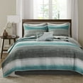 thumbnail image 2 of Madison Park Essentials Saben Ensemble Complet de Couvre-Lit Réversible et Draps en Coton, Simple, Aqua, 2 of 14