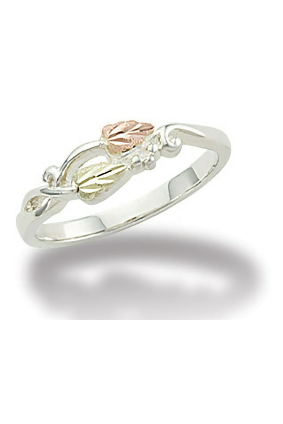 Black Hills Gold on Silver Twist Ring