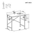 thumbnail image 7 of Bestier Computer 32 Inch Modern Mini Office Desk with Storage Bag, Grey, 7 of 7