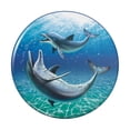 thumbnail image 1 of Dolphin and Baby Having Fun Ocean Pinback Button Pin, 1 of 5