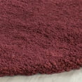 thumbnail image 4 of SAFAVIEH California Plush Solid Shag Area Rug, Maroon, 6'7" x 6'7" Round - Modern Design, Maroon, Non-Shedding & Easy Cleaning, Ultra Plush Thick Pile, Ideal for Living Room, Bedroom, 4 of 11