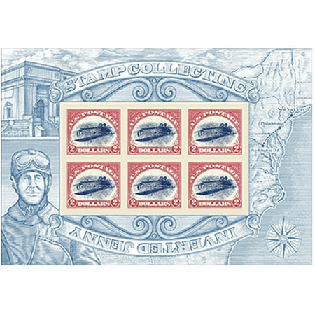 Inverted Jenny Sheet of 6 Souvenir USPS Postage Stamps Collectors Scott 4806