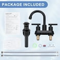 thumbnail image 4 of WOWOW 4 in. Centerset Double Handle High Arc Bathroom Faucet with Pop Up Drain and Water Supply Hoses, 4 of 7
