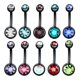 thumbnail image 2 of 10 Unids 14g Bling Cristal Barbell Bar Piercing Joyería Sunnimix Anillos del ombligo del ombligo, 2 of 7