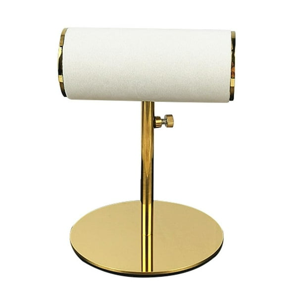 Soporte para organizador de joyas con barra en T, soporte para reloj con base de blanco Zulema exhibición del soporte de la joyería