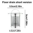 thumbnail image 2 of Laundry Sink Drain Strainer, Stainless Steel Rustproof Fine Mesh Drain Catcher, Strainer Basket with Handle, Embedded Multifunctional Sink Filters for Efficient Cleaning, 2 of 9