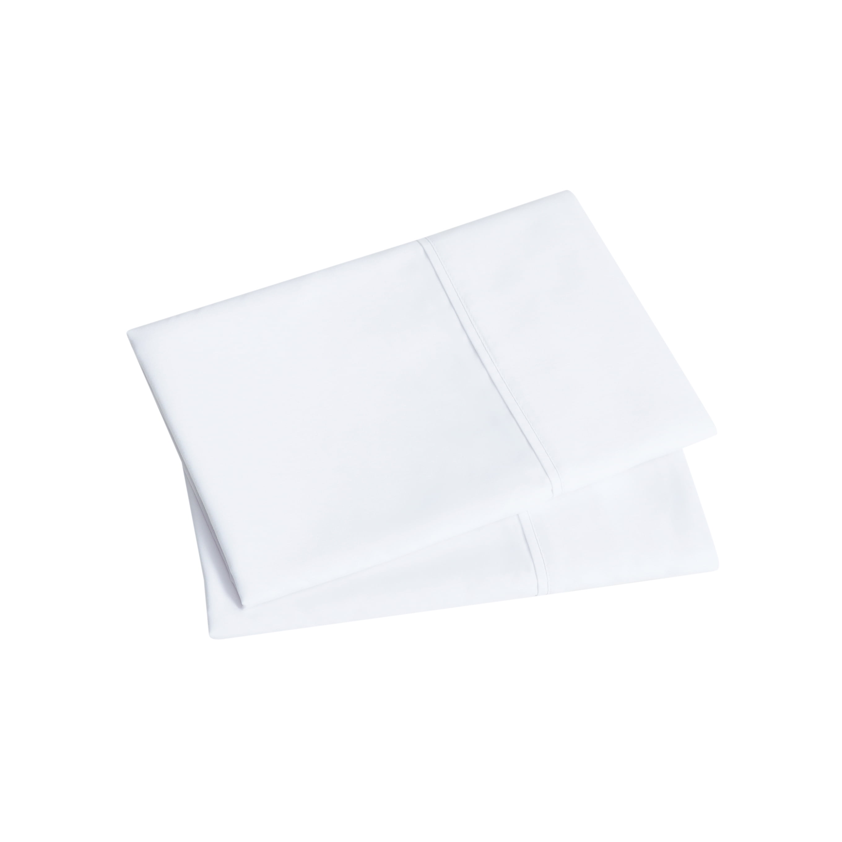 Mainstays Super Soft Brushed Microfiber Pillowcase Set, Arctic White, Standard/Queen, 2 Piece
