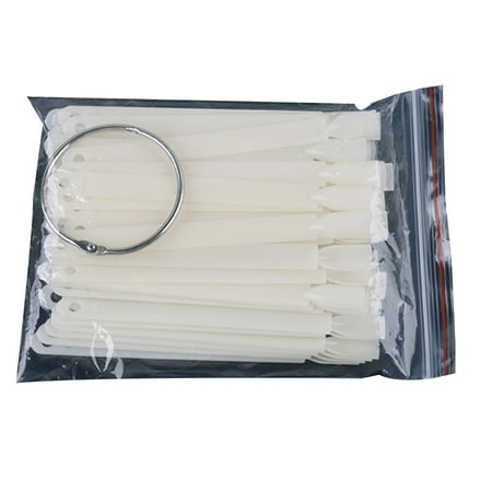 

Hot\! 50PCS/Set Art Tips Display Practice Sticks Fan Shaped Polish Swatches Color Art Tools Supplies natural color