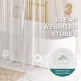thumbnail image 4 of Heavy Duty Shower Curtain Liner 12 Gauge, 72 x 84 Inches Clear Shower Curtain Liner with 3 Clear Stones and 12 Grommet Holes, Weighted Plastic Shower Liner, 4 of 7