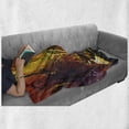thumbnail image 6 of Fantasy Soft Flannel Fleece Throw Blanket, Enchanted World Imaginary Forest with Fastastic Image Scenery Absurd Elements, Cozy Plush for Indoor and Outdoor Use, 60" x 80", Orange Brown, by Ambesonne, 6 of 6