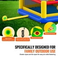 thumbnail image 3 of KFFKFF Air-filled Jumping Castle, Superior Outdoor Trampoline Playhouse, Bounce Structure with Air Pump, Slide, and Carry Pouch, Ideal for Children Aged 3-10 Years, Dimensions 177x173x80 inch, 3 of 9