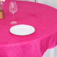 thumbnail image 4 of BalsaCircle 72x72 in Fuchsia Square Accordion Crinkled Taffeta Table Overlay Party Events Decorations Supplies, 4 of 8