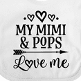thumbnail image 4 of Inktastic Mimi and Pops Love Me Girls Baby Bib, 4 of 4