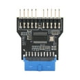 thumbnail image 2 of USB 3.0 19pin To Dual 9Pin Adapter, 480Mbps USB 3.0 Female Header Splitter, 19PIN To Dual 9-PIN Interface Expansion Card, Socket Adapter Card, For, 2 of 8