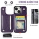 thumbnail image 2 of Funda tipo cartera Wefor para iPhone 13 (15,5 cm) con tarjetero de piel sintética, 2 of 7